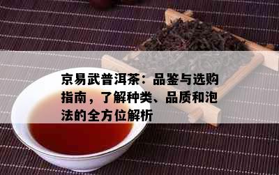 京易武普洱茶：品鉴与选购指南，了解种类、品质和泡法的全方位解析