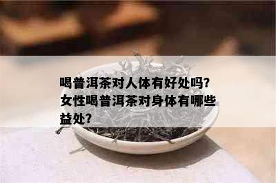 喝普洱茶对人体有好处吗？女性喝普洱茶对身体有哪些益处？