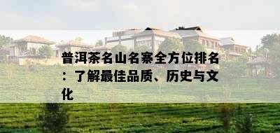 普洱茶名山名寨全方位排名：了解更佳品质、历史与文化