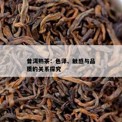 普洱熟茶：色泽、触感与品质的关系探究