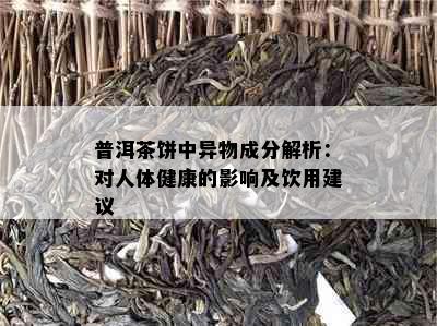 普洱茶饼中异物成分解析：对人体健康的影响及饮用建议