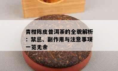 青柑陈皮普洱茶的全貌解析：禁忌、副作用与注意事项一览无余