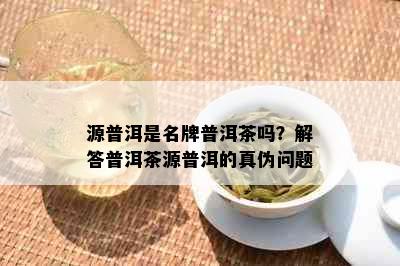 源普洱是名牌普洱茶吗？解答普洱茶源普洱的真伪问题