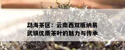 勐海茶区：云南西双版纳易武镇优质茶叶的魅力与传承