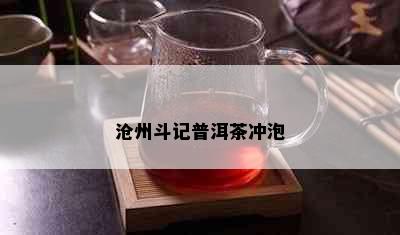 沧州斗记普洱茶冲泡