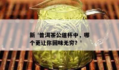 新 '普洱茶公道杯中，哪个更让你回味无穷？'