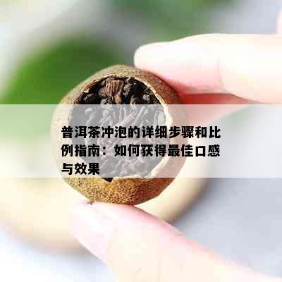 普洱茶冲泡的详细步骤和比例指南：如何获得更佳口感与效果