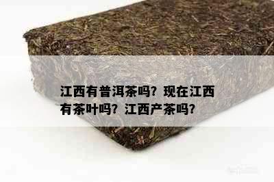 江西有普洱茶吗？现在江西有茶叶吗？江西产茶吗？