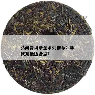 弘闻普洱茶全系列推荐：哪款茶最适合您？