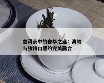 普洱茶中的奢华之选：高端与独特口感的完美融合