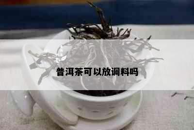 普洱茶可以放调料吗