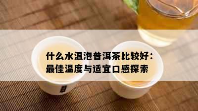 什么水温泡普洱茶比较好：更佳温度与适宜口感探索