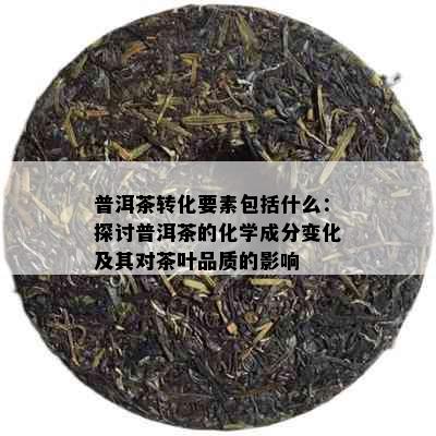 普洱茶转化要素包括什么：探讨普洱茶的化学成分变化及其对茶叶品质的影响