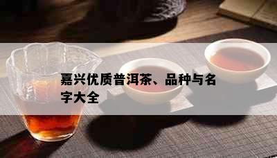 嘉兴优质普洱茶、品种与名字大全