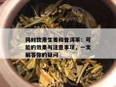 同时饮用生姜和普洱茶：可能的效果与注意事项，一文解答你的疑问