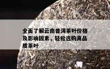 全面了解云南普洱茶叶价格及影响因素，轻松选购高品质茶叶