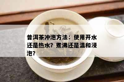 普洱茶冲泡方法：使用开水还是热水？煮沸还是温和浸泡？