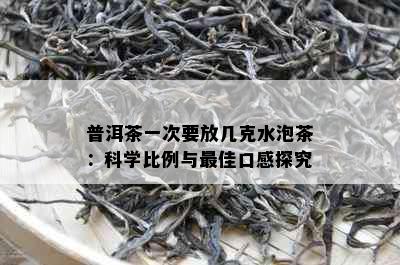 普洱茶一次要放几克水泡茶：科学比例与更佳口感探究