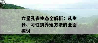 六星孔雀生态全解析：从生长、习性到养殖方法的全面探讨