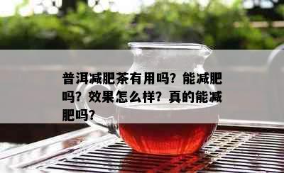 普洱减肥茶有用吗？能减肥吗？效果怎么样？真的能减肥吗？