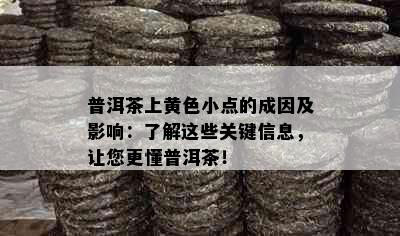 普洱茶上黄色小点的成因及影响：了解这些关键信息，让您更懂普洱茶！