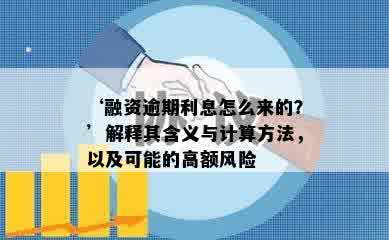 ‘融资逾期利息怎么来的？’解释其含义与计算方法，以及可能的高额风险