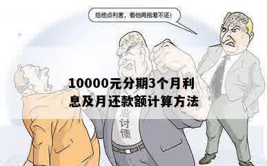 10000元分期3个月利息及月还款额计算方法