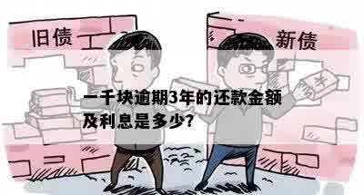 一千块逾期3年的还款金额及利息是多少？