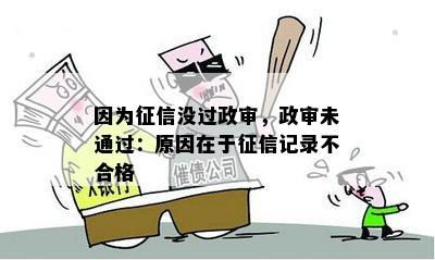 因为征信没过政审，政审未通过：原因在于征信记录不合格