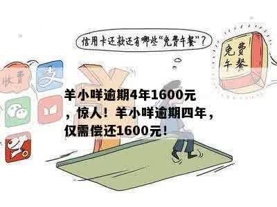 羊小咩逾期4年1600元，惊人！羊小咩逾期四年，仅需偿还1600元！