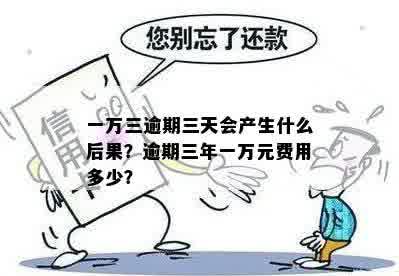 一万三逾期三天会产生什么后果？逾期三年一万元费用多少？