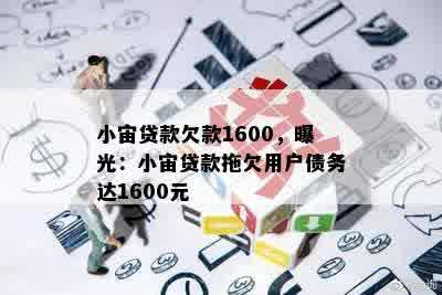 小宙贷款欠款1600，曝光：小宙贷款拖欠用户债务达1600元