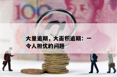 大量逾期，大面积逾期：一令人担忧的问题