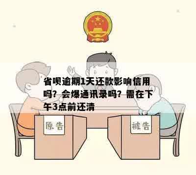 省呗逾期1天还款影响信用吗？会爆通讯录吗？需在下午3点前还清