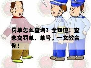 罚单怎么查询？全知道！查未交罚单、单号，一文教会你！