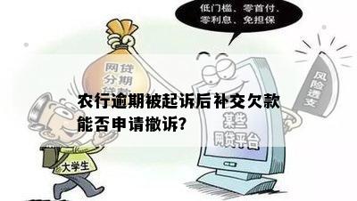 农行逾期被起诉后补交欠款能否申请撤诉？