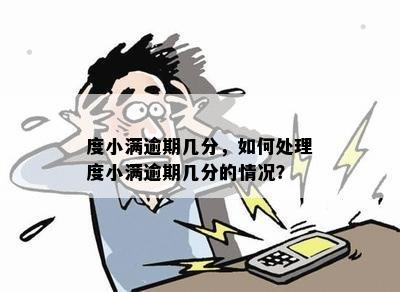 度小满逾期几分，如何处理度小满逾期几分的情况？