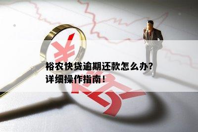 裕农快贷逾期还款怎么办？详细操作指南！