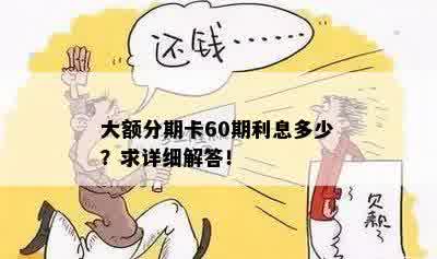 大额分期卡60期利息多少？求详细解答！