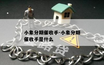 小象分期催收手-小象分期催收手是什么