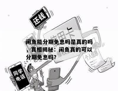 闲鱼能分期免息吗是真的吗，真相揭秘：闲鱼真的可以分期免息吗？