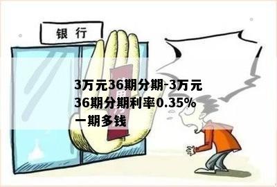 3万元36期分期-3万元36期分期利率0.35%一期多钱