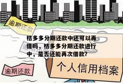 桔多多分期还款中还可以再借吗，桔多多分期还款进行中，是否还能再次借款？