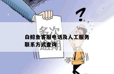 白鲸鱼客服电话及人工服务联系方式查询