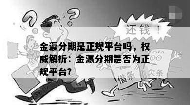 金瀛分期是正规平台吗，权威解析：金瀛分期是否为正规平台？