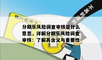 分期乐风险调查审核是什么意思，详解分期乐风险调查审核：了解其含义与重要性