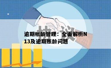 逾期帐龄管理：全面解析N13及逾期账龄问题