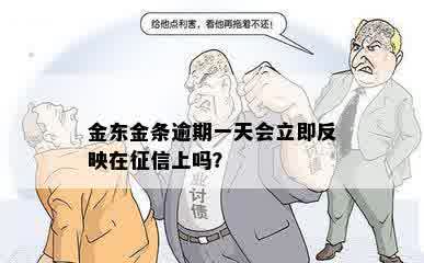 金东金条逾期一天会立即反映在征信上吗？