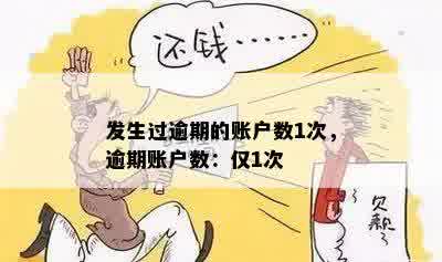 发生过逾期的账户数1次，逾期账户数：仅1次