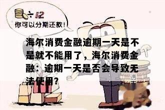 海尔消费金融逾期一天是不是就不能用了，海尔消费金融：逾期一天是否会导致无法使用？